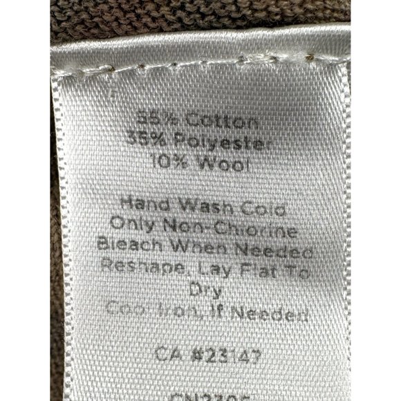 Talbots Wool Blend Animal Leopard Print Button Cardigan‎ size Medium Tan/Brown - Picture 3 of 6